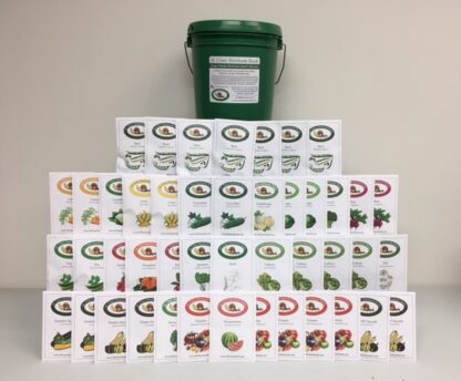 Large Family Heirloom Seed Collection Seed Vault - Emergency seed vault with heirloom seeds for long term storage and open pollinated planting